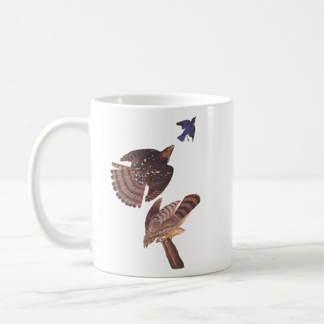 Audubon's Cooper's Hawk Bird of Prey Coffee Mug (Left)