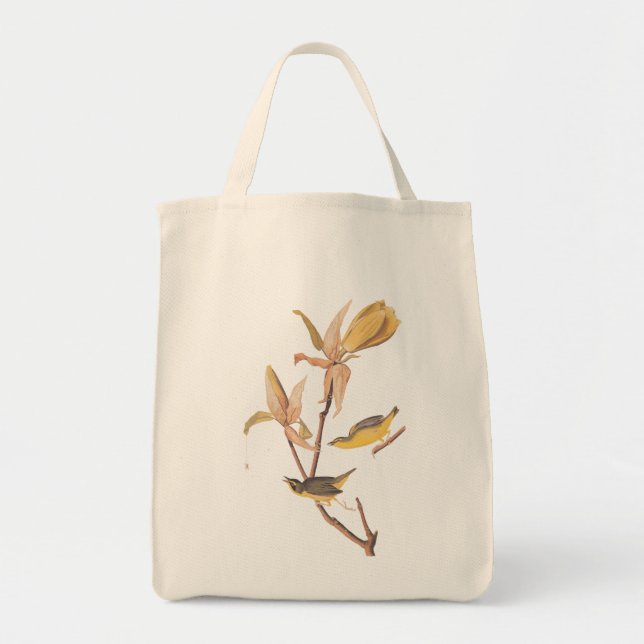 Audubon's Kentucky Warbler Grocery Tote Bag (Front)