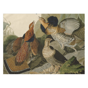Audubon's Painting of a trio of Ruffed Grouse Tablecloth