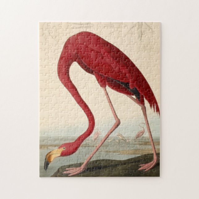 Audubon's Red Flamingo Jigsaw Puzzle (Vertical)