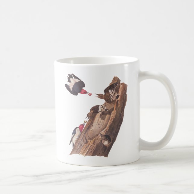Audubon's Red Headed woodpeckers Coffee Mug (Right)