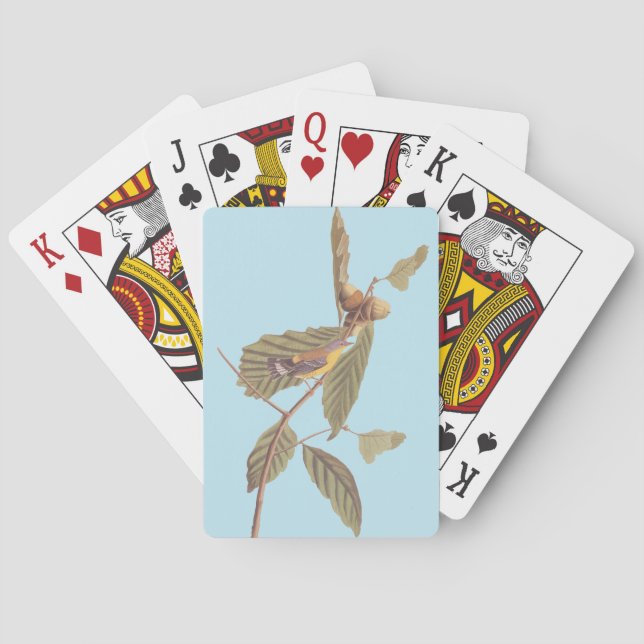 Audubon's Swainson's Warbler on Oak Branch Playing Cards (Back)