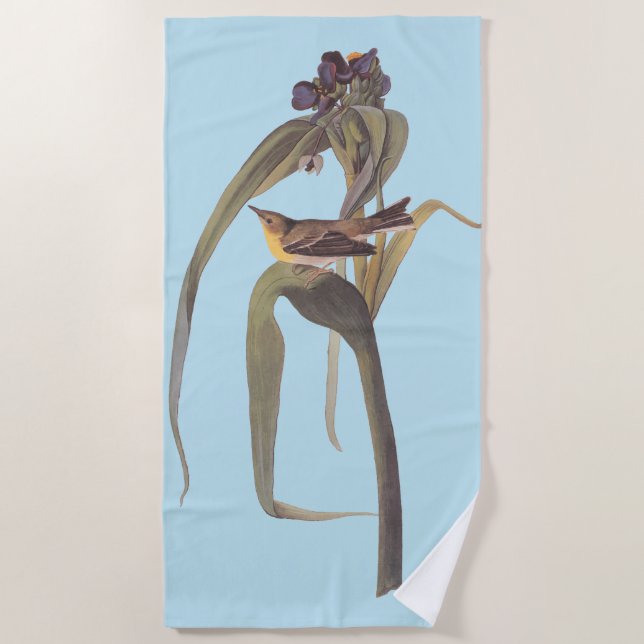 Audubon's Vigour's Vireo Songbird  Beach Towel (Front)