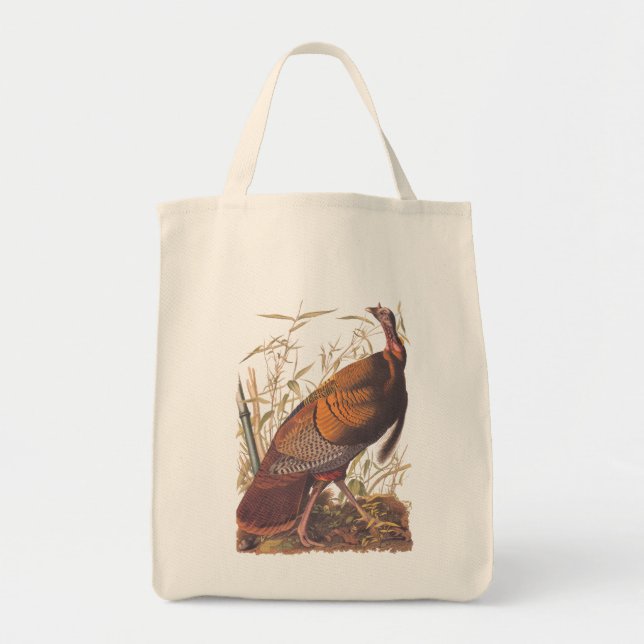 Audubon's Wild Turkey Game Fowl in the Autumn Tote Bag (Front)