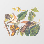 Audubon's Yellow-Billed Cuckoo Birds Keychain Window Cling<br><div class="desc">This charming reproduction of John James Audubon’s Yellow-Billed Cuckoo captures an "odd couple" of free-spirited birds, each quirky in their own way yet perfectly matched as they chase their dreams together. Depicting a pair of yellow-billed cuckoos "chasing butterflies" through a tropical fruit tree, this artwork celebrates the beauty of two...</div>