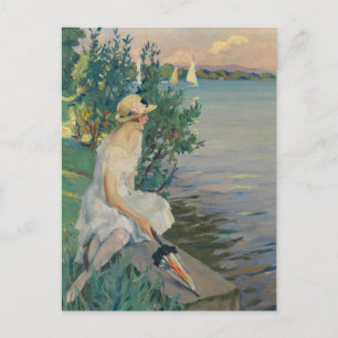Auf der Seemauer Edward Cucuel Postcard