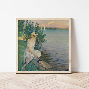 Auf der Seemauer Edward Cucuel Poster