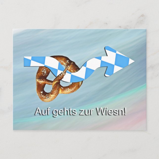 Auf gehts zur Wiesn Postcard (Front)