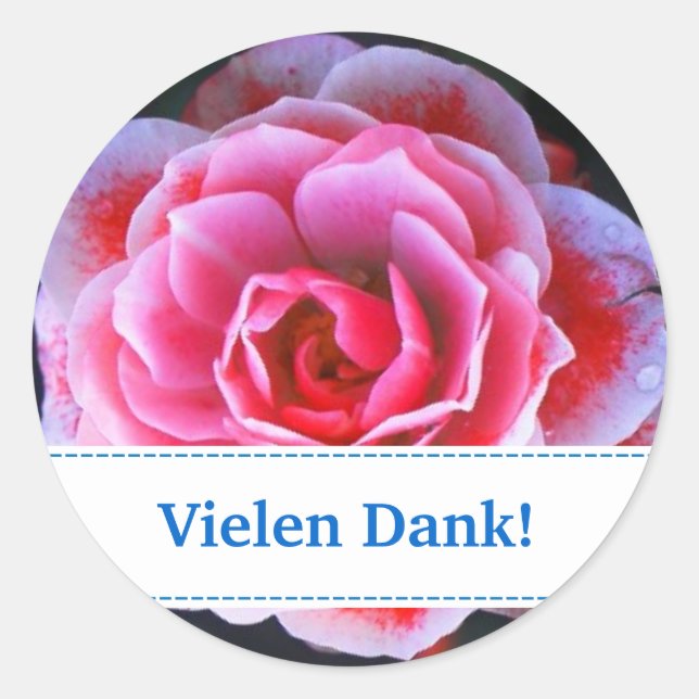 Aufkleber mit Foto und Namen Classic Round Sticker (Front)