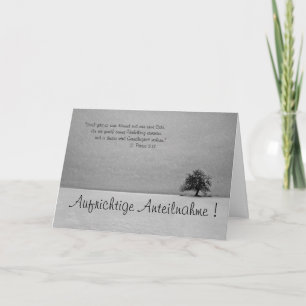 Aufrichtige Anteilnahme - mit Spruch aus der Bibel Card