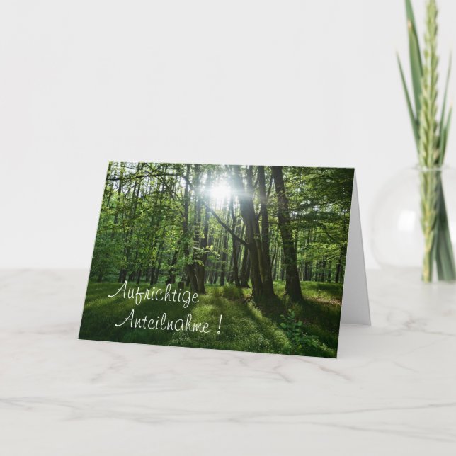 Aufrichtige Anteilnahme mit Wald Card (Front)