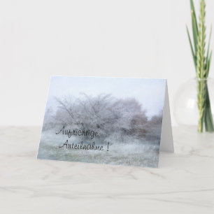Aufrichtige Anteilnahme mit Winterbild Card