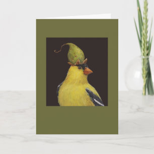 Auggie the goldfinch card