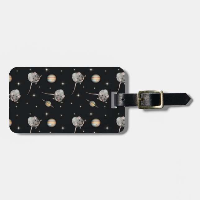 Augie and the Planets Luggage Tag (Front Horizontal)
