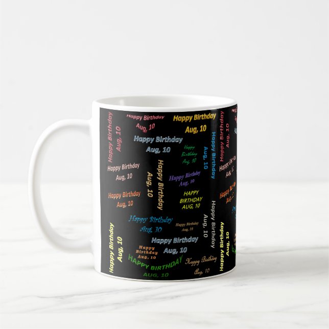 August, 10  Birthday Mug (Left)