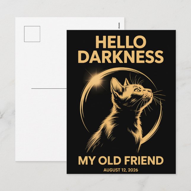 August 12, 2026 Solar Eclipse Souvenir Holiday Postcard (Front/Back)