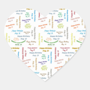 August, 13 Birthday Sticker