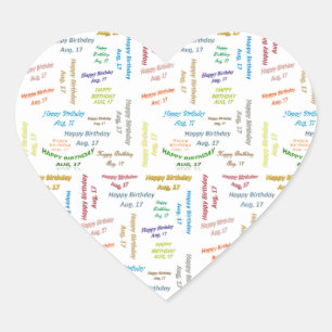 August, 17 Birthday Sticker