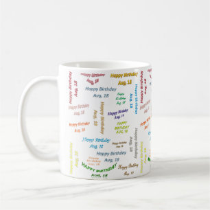 August, 18 Birthday Mug