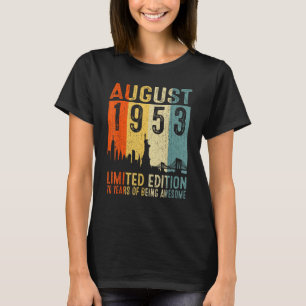 August 1953 70 Years Of Being Awesome T-Shirt