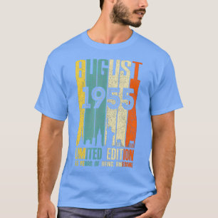 August 1955 T 65 Year Old 1955 Birthday Gift T-Shirt