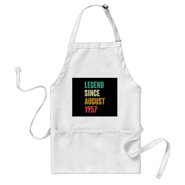 August 1957 65th Birthday 65 Years Old Bday Gift Standard Apron (Front)