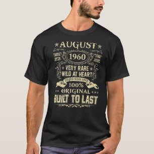 August 1960  62 Years Old 62th Birthday T-Shirt