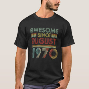 AUGUST 1970 49 Years Old 49Th Birthday Decorations T-Shirt