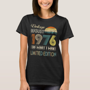 August 1976 Vintage 46 Years Old Birthday T-Shirt