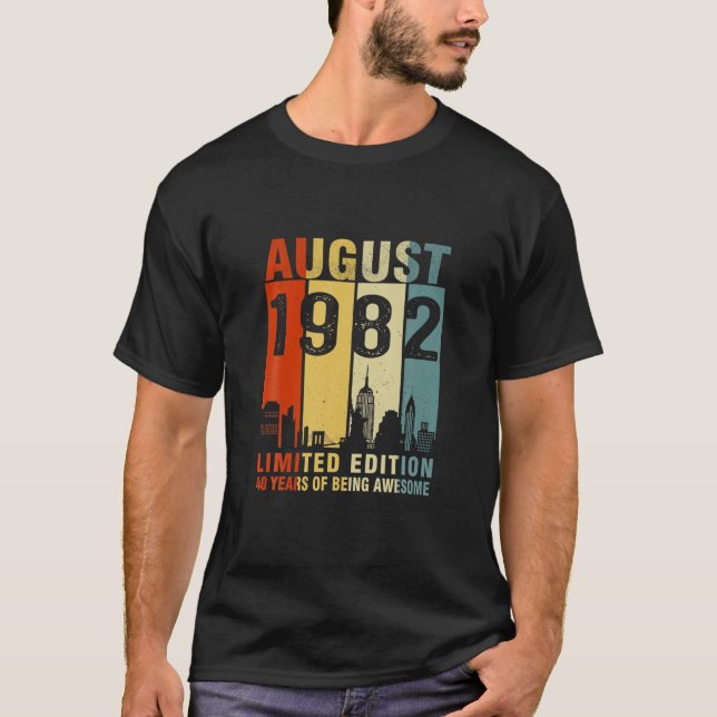 August 1982 Limited Edition 40 Years Of Being Awes T-Shirt (Front)