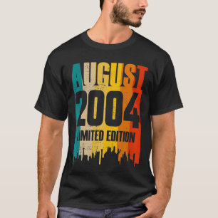 August 2004 17 Years Old Birthday Limited Edition T-Shirt