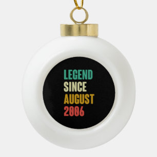August 2006 16th Birthday 16 Years Old Bday Gift Ceramic Ball Christmas Ornament