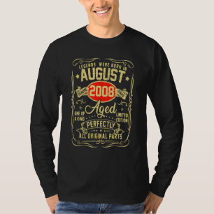 August 2008 14th Birthday 14 Year Old Men Women 4 T-Shirt
