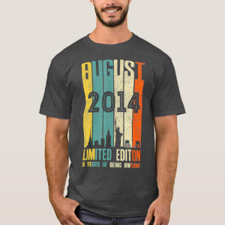 August 2014 T  6 Year Old  2014 Birthday Gift  T-Shirt
