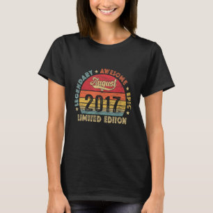 August 2017 5th Birthday Legendary Awesome Epic Si T-Shirt