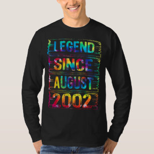 August 20 Years Old Since 2002 20th Birthday Tie T-Shirt