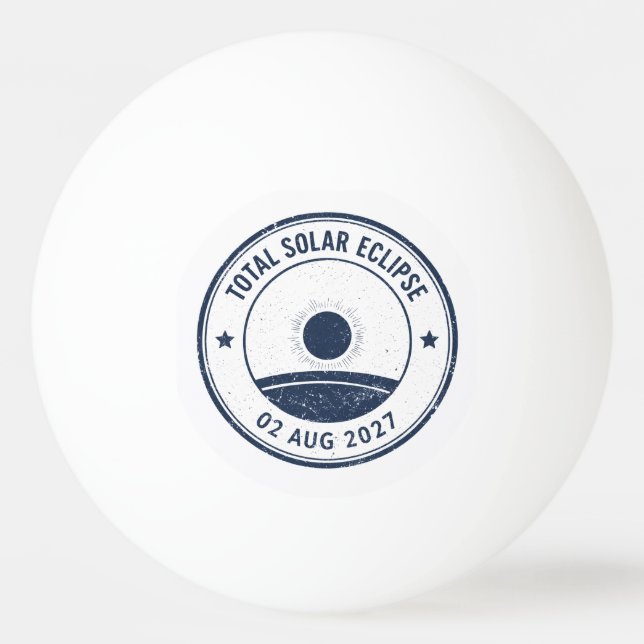August 2 2027 Solar Eclipse Ping Pong Ball (Front)