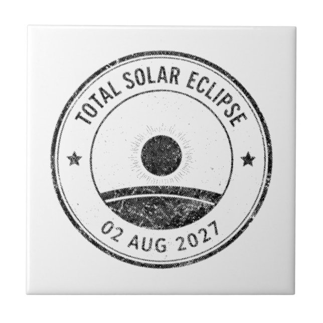August 2 2027 Solar Eclipse Tile (Front)
