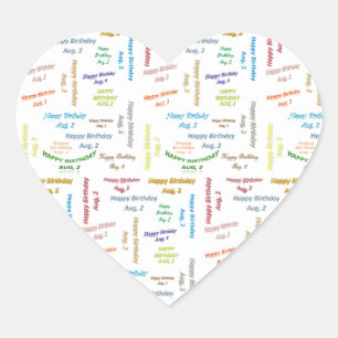 August, 2 Birthday Sticker