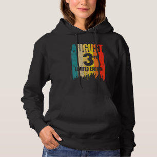 August 3 Limited Edition Month 8 3rd Day Retro Vin Hoodie