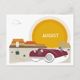 August Art Deco Desert Roadtrip Postcard