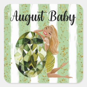 August Baby Birthday Sticker