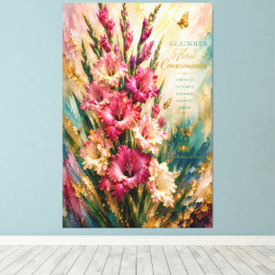August Birth Flower Gladiolus Floral Consciousness Canvas Print