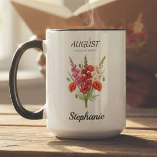 August Birth Month Floral Tribute For Grandma Mug