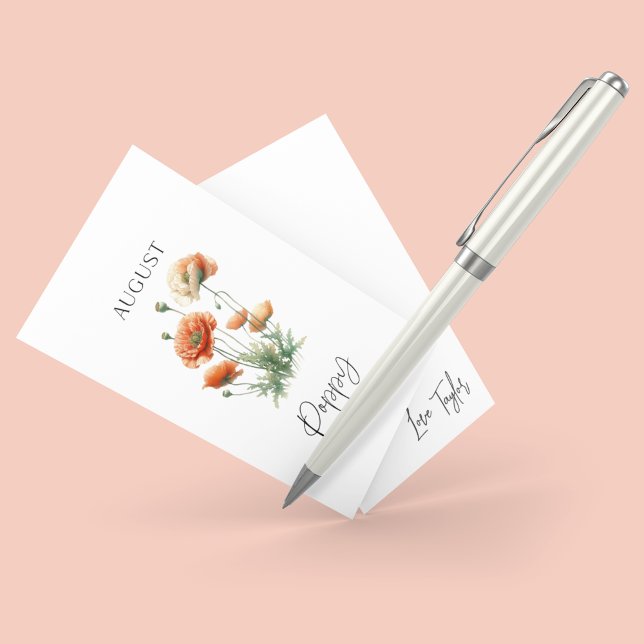 August Birth Month Flower Enclosure Card (Creator Uploaded)