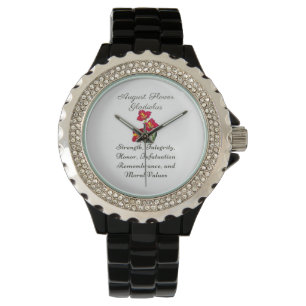August Birth Month Flower Gladiolus Birth Gift Watch
