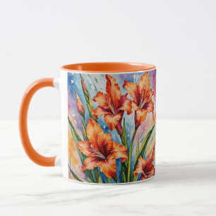 August Birth Month Flower Gladiolus’s. Gladiolus  Mug