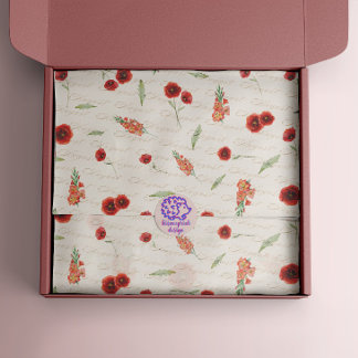 August Birth Month Flowers Poppy Gladiolus Tissue Paper