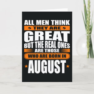 August Birthday (Add Your Text) Card