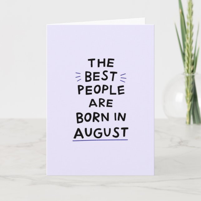 August Birthday Card (Front)